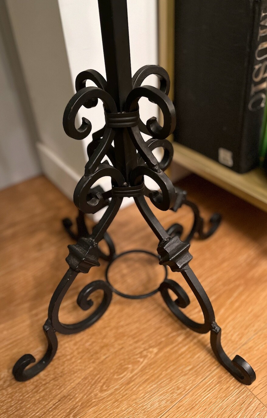 Black Freestanding Wrought Iron Decorative Coat Rack eBay