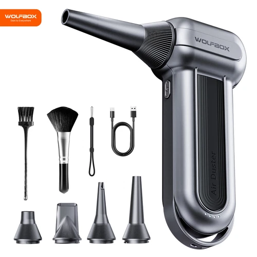 WOLFBOX MF100 Rechargeable Air Duster Blaster Blower 150000RPM 3-Gear Cordless