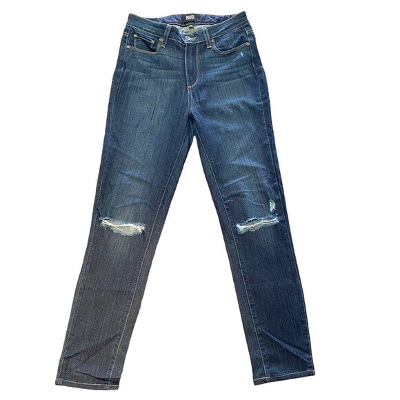PAIGE Dark Blue Hoxton Ankle Skinny Jeans Size 26
