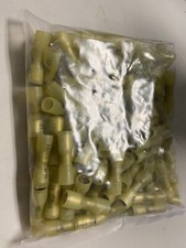 100 Yellow Heat Shrink FEMale BULLET Crimp Connectors AWG 12-10