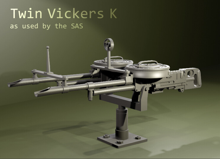 Twin Vickers K - 1/35, 1/32, 1/24, 1/18, 1/16 resin model | eBay