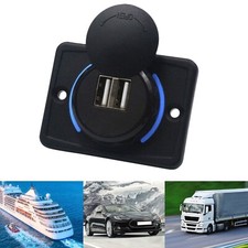 Presa Doppia USB da Pannello Caricabatteria per Auto Camper Barche 12V 24V 5237