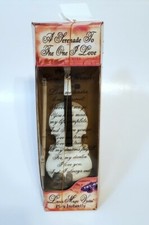 Vintage Electronic Musical Love's Magic Violin White 8" Plays 3 Love Songs 1999