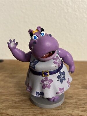 Disney Minnie Mouse Happy Helpers 4'' Hilda Purple Hippo Deluxe Figure PVC Toy 