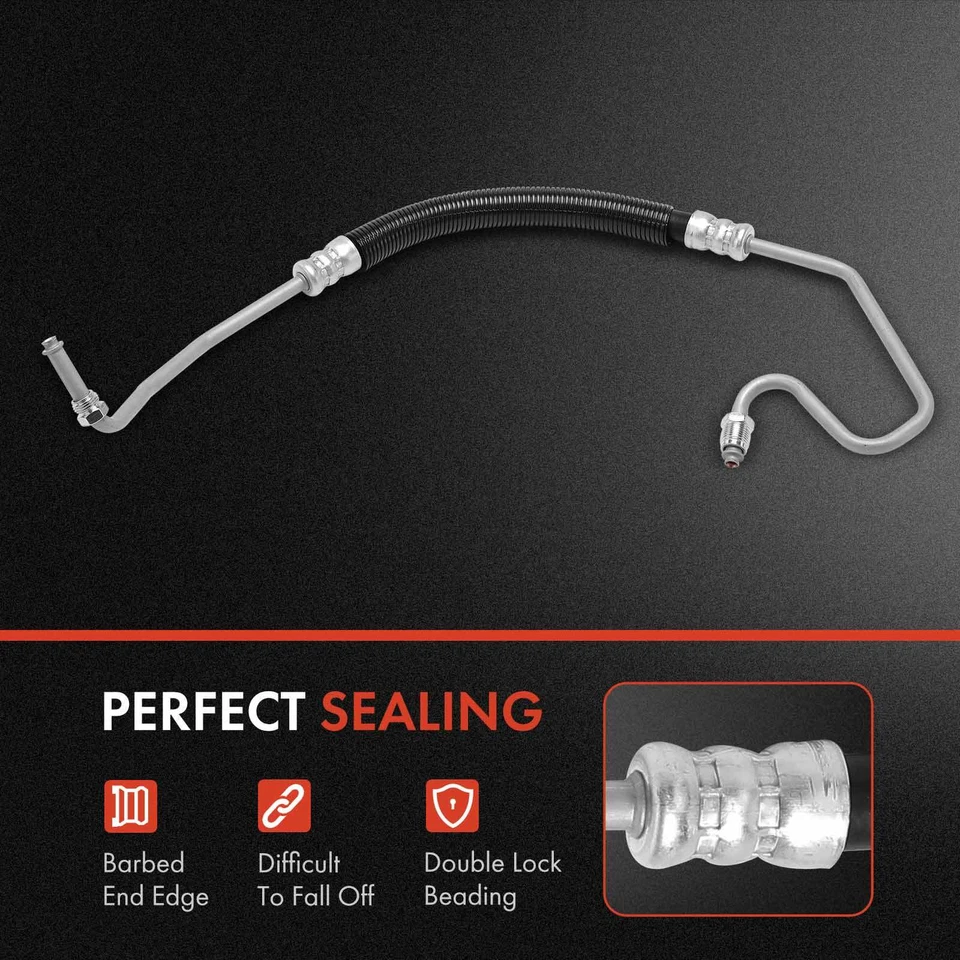 2x Power Steering Return + Pressure Line Hose Assy for Chevy Silverado 3500 GMC - Image 3 of 4