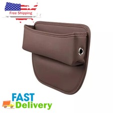 Car Seat Gap Filler Organizer Left Right Side Leather Storage Pocket Brown Us Car Seat Gap Filler Organizer Left Right Side Leather Storage Pocket Brown Us