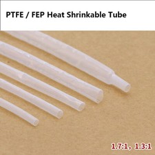 1.7:1 / 4:1 Transparent PTFE FEP Heat Shrink Tube  0.5mm-25mm Diameter One Meter
