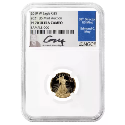 2019-W (2021) $5 1/10-oz Proof American Gold Eagle NGC PF70UC US Mint Special...