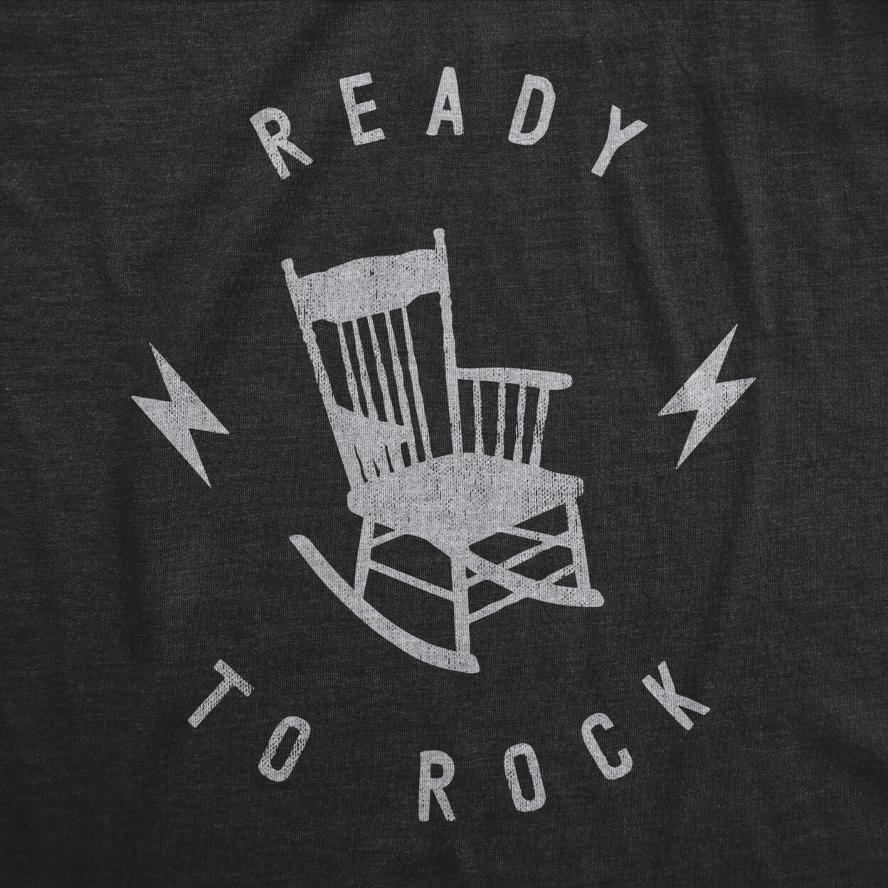 Mens Ready To Rock T Shirt Funny Rocking Chair Silly Music Joke Tee For