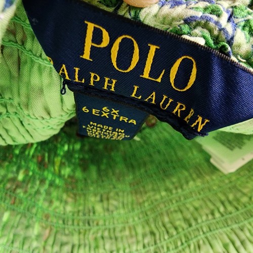 Polo Ralph Lauren Floral Smocked Batiste Romper Girls 6X Multi Straight Neck - Picture 10 of 13