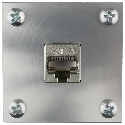 Keystone Aufputz Aluminium Profil Rahmen RJ-45 Cat.6A Halterung Adapter Platte