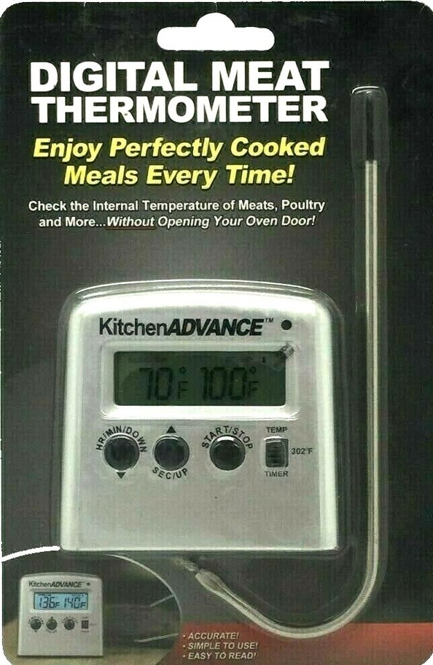 KitchenADVANCE Digital Meat Thermometer For Perfect Meat Meal w/Out ...