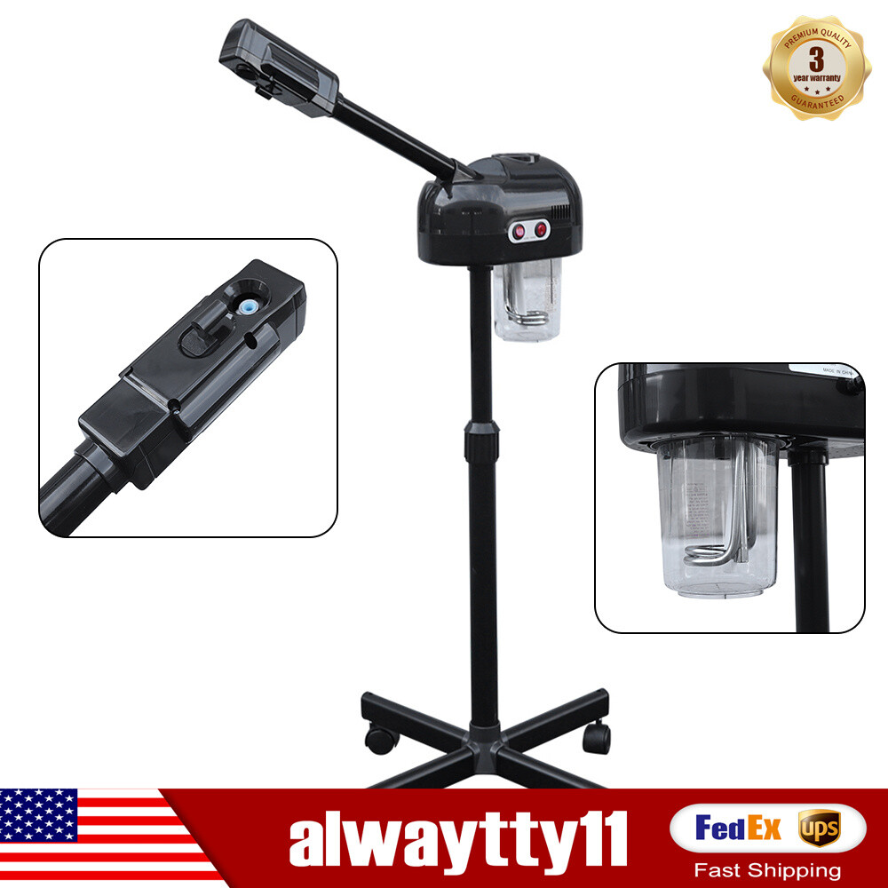 Black Pro 2 in 1 Facial Steamer Ozone Beauty Salon Spa Salon Equipment Skin Care