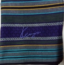 USED HANDKERCHIEF VINTAGE BANDANA PATTERN COTTON 17" POCKET SQUARE HANKY MEN