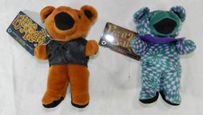 Lot of 2 Grateful Dead Bean Bears by Liquid Blue - Blues Man  Pearly Baker