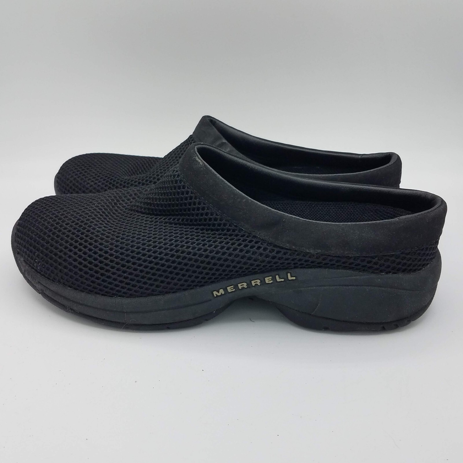 Scarpe Merrell Moc Primo Breeze donna 8 nere a rete slip on mules J63302