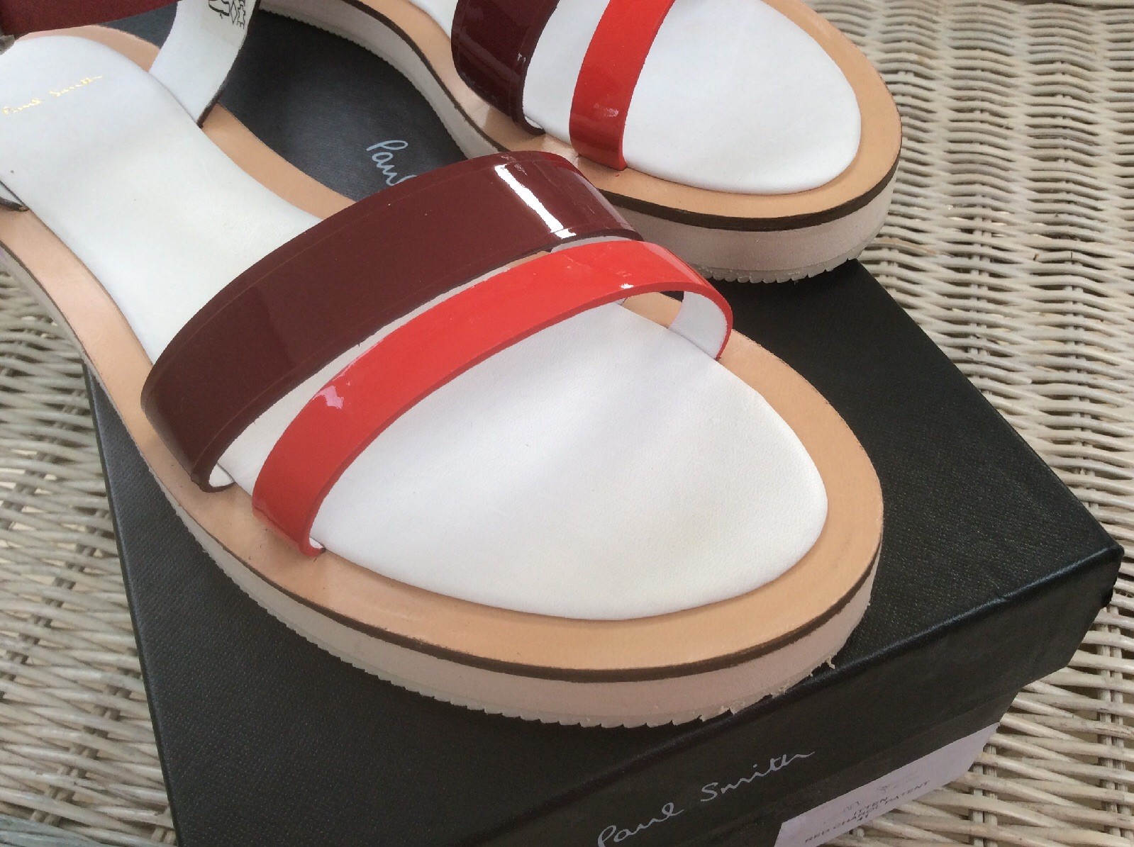 DESIGNER PAUL PAUL PAUL SMITH RED PATENT LEATHER FLAT SUMMER SANDALS SIZE 8 BNWB 68e0a3 DESIGNER PAUL PAUL PAUL SMITH RED PATENT LEATHER FLAT SUMMER SANDALS SIZE 8 BNWB 68e0a3