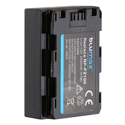 Blumax Akku passend für Sony NP-FZ100 Alpha 7C 9 A9 II 9S A7 Ilce 6600 2040 mAh