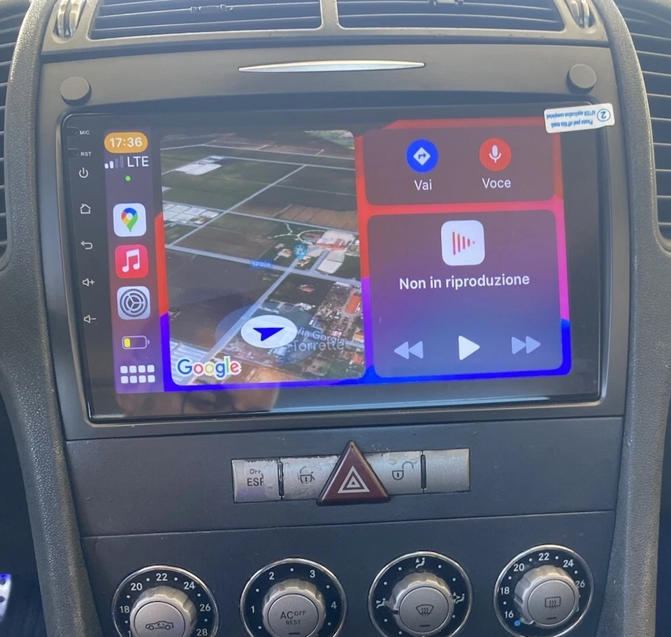 CARTABLET MERCEDES SLK R171 ANDROID Comandi Volante Carplay Bluetooth USB touch - Immagine 2 di 4