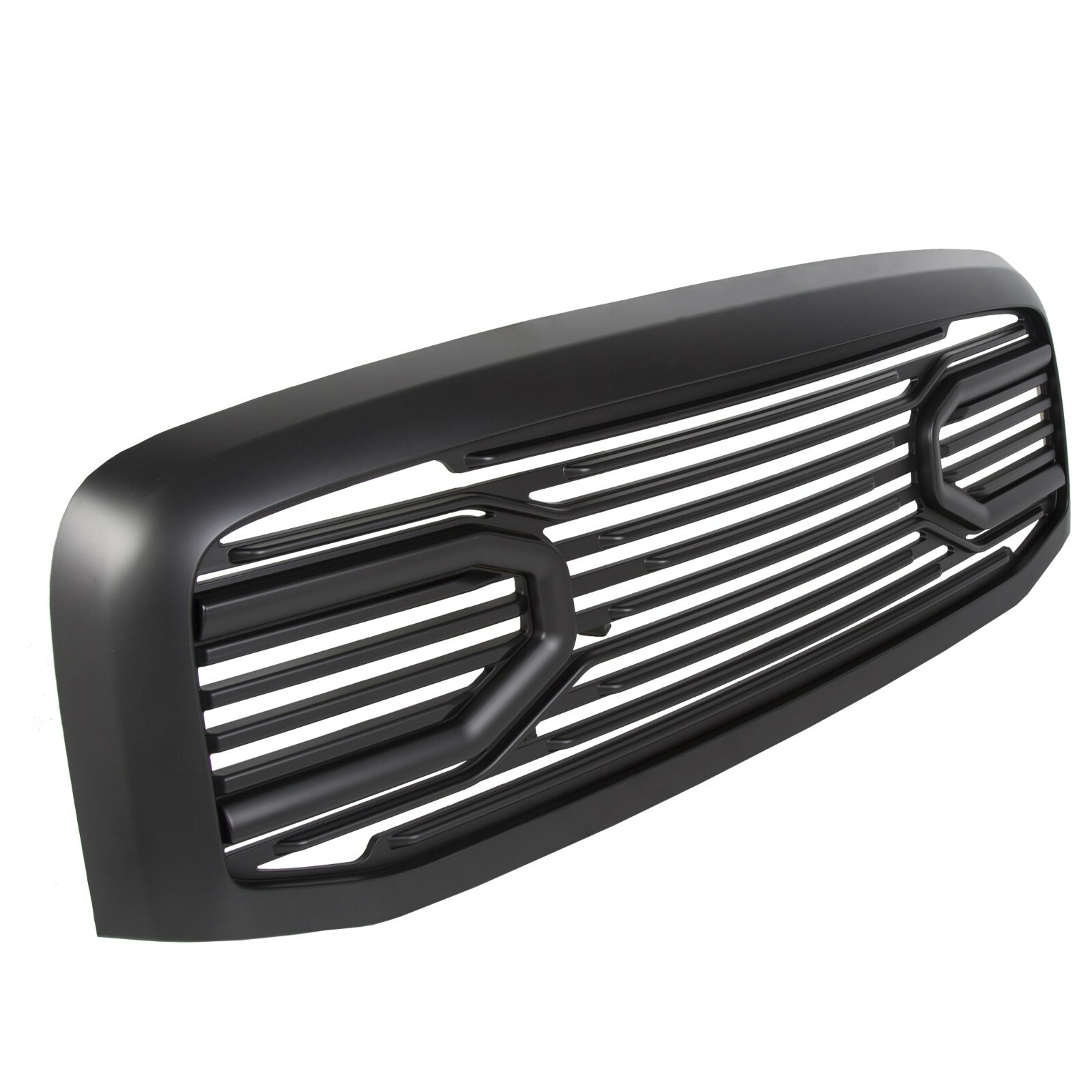 Black Big Horn Front Hood Grille +Shell For 20062009 Dodge Ram 1500