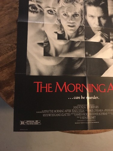 The Morning After original folded movie poster Jane Fonda 1986 Jeff Bridges - Picture 9 of 12