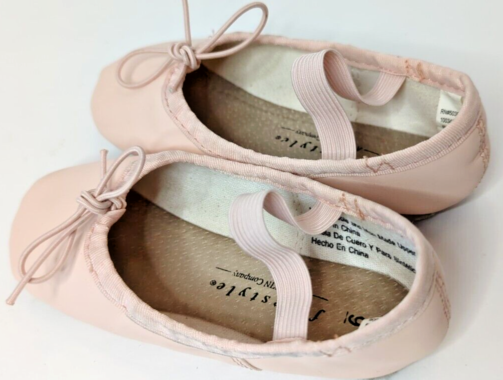 SAOLA Pantofole rosa Danskin Freestyle per bambine taglia 9 balletto scarpa da ballo suola in pelle