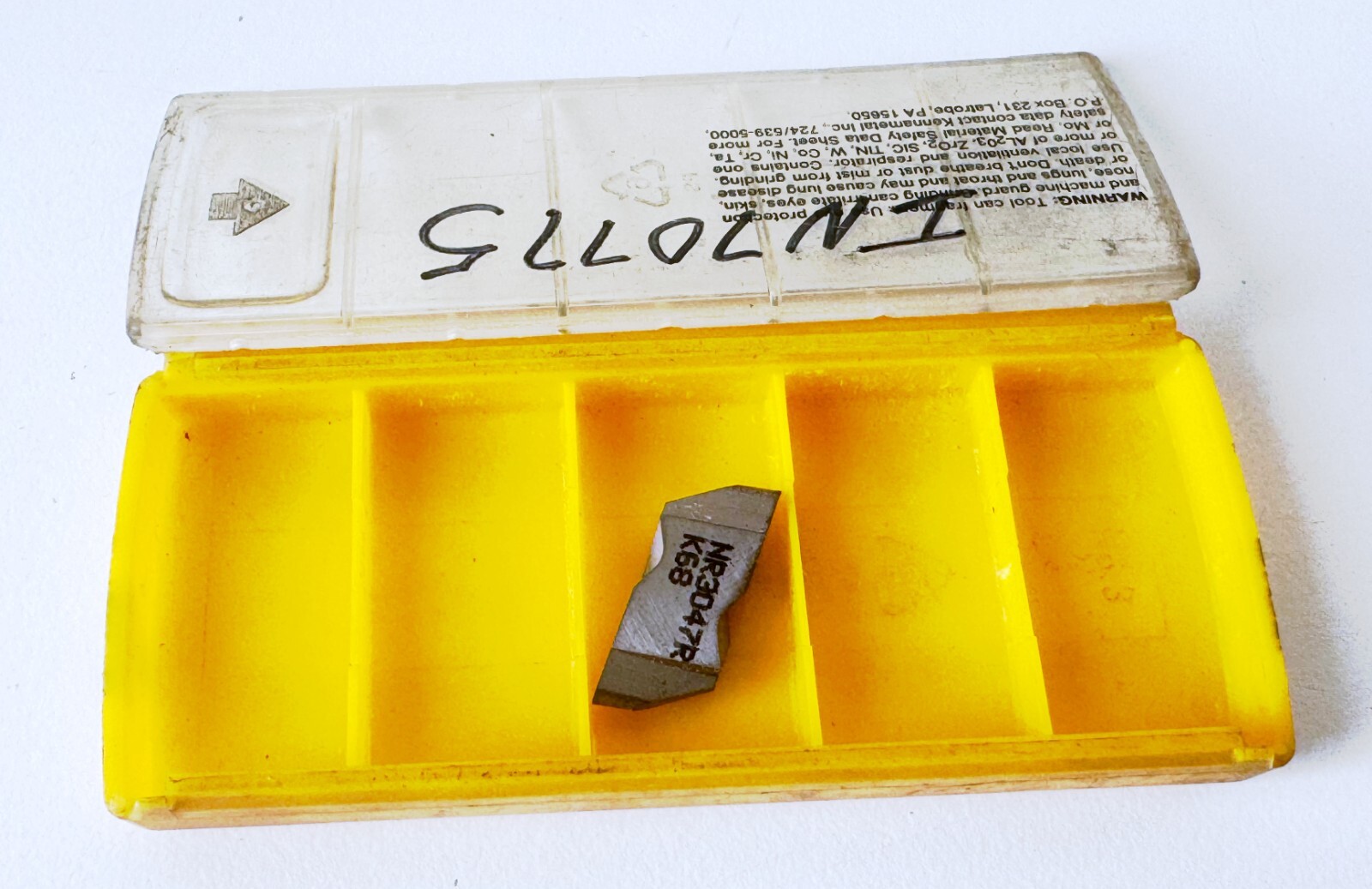 (1) KENNAMETAL NR3047R TOP NOTCH K68 Carbide Grooving Insert 1113522 ...