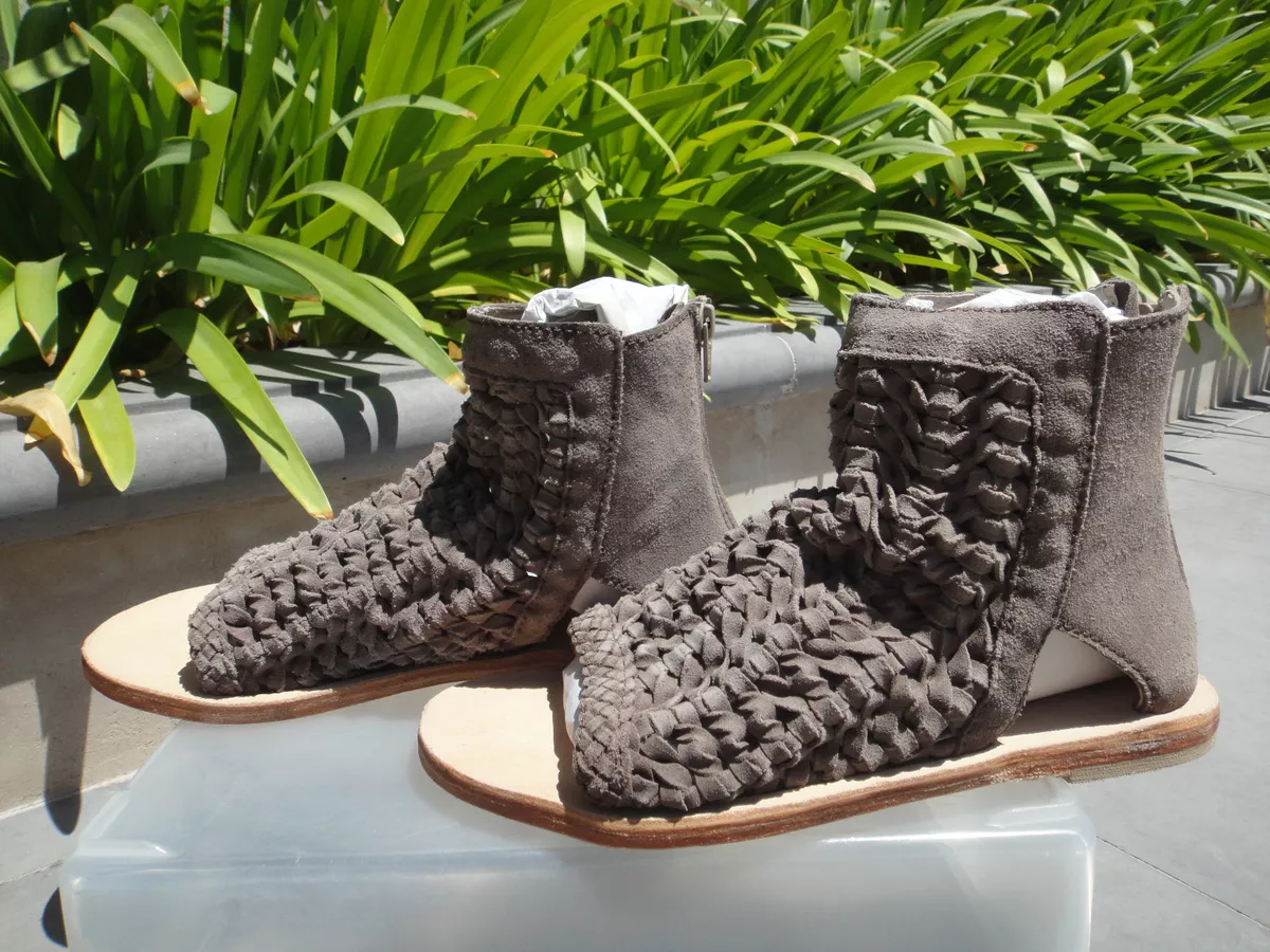 Free People ISLAND CRUISER Woven Suede Ankle Boot Booties Sandal
