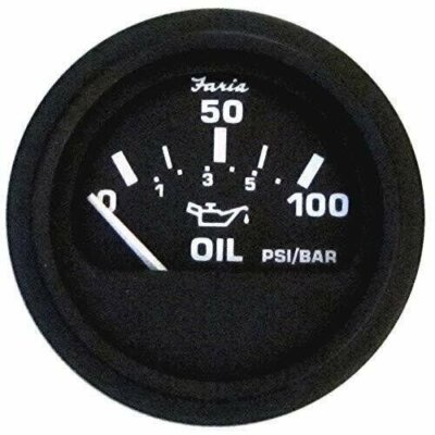 #ad Faria 12845 Euro Oil Pressure Gauge 100 PSI 2quot; $47.81
