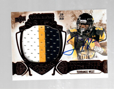 Terrance West 2014 UD Exquisite Gold Rookie Auto Patch 6/20 Rc  Autograph