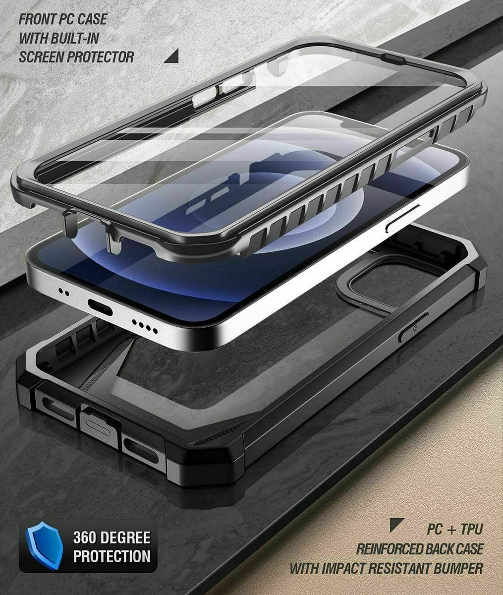 Poetic Revolution Series For Apple IPhone 12 Pro Max 6.7 Inch Case, Full-Body Rugged Dual-Layer Shockproof Protective Cover With Kickstand And Built-In-Screen Protector, Pink - Foto 4