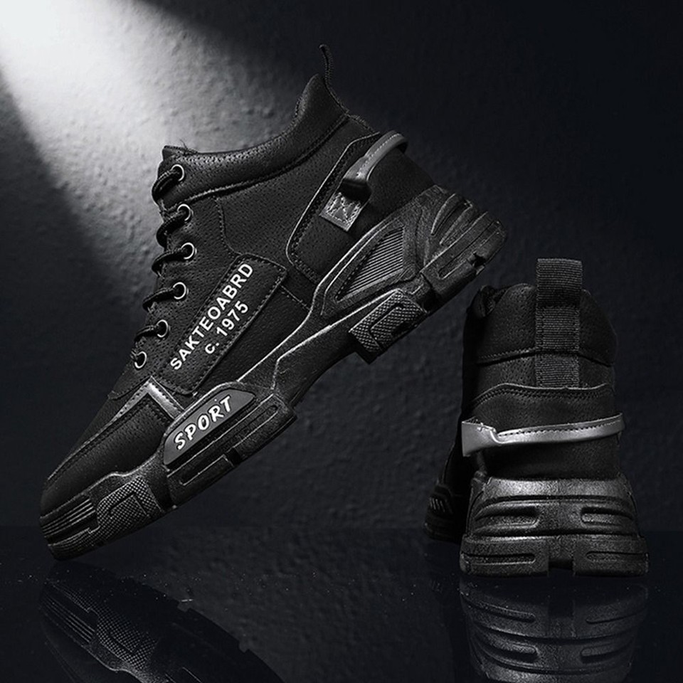 Black Men's Martin Boots Lace Up Men Boots Hot Men's Casual Boots