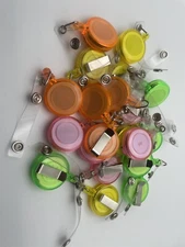 Advantus Deluxe Retractable Id Card Reel Extension Assorted Colors 20/pack