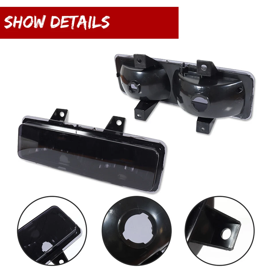 2X Luz de estacionamiento con señal de marcador de esquina de humo para camioneta Chevy GMC Jimmy Foto 3 de 4