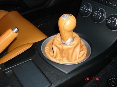 03-2009 FITS NISSAN 350Z 33Z ORANGE TAN REAL LEATHER SHIFT BOOT | eBay