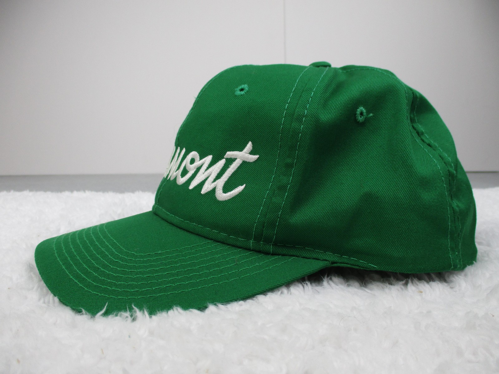 Vermont Hat Cap Snapback Script Green Vintage Spo… - image 3