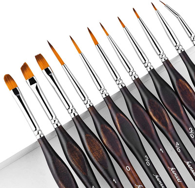 Miniature Paint Brushes 11pcs Micro Detail Paint Brushes for Model Citadel 40