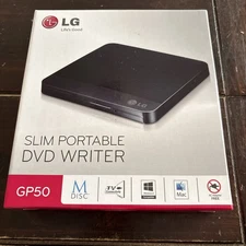 New LG Slim Portable DVD Writer GP50 M Disc