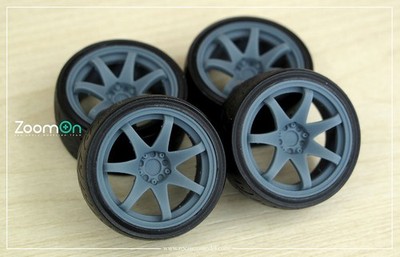 ZoomOn 1/24 16'' XXR 522 Rim set with Tyres