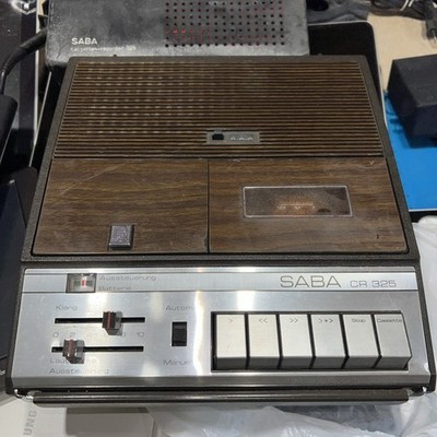 funktionierender Saba CR 325 Kassettenrecorder für Batterie + Netz 1970er Kult