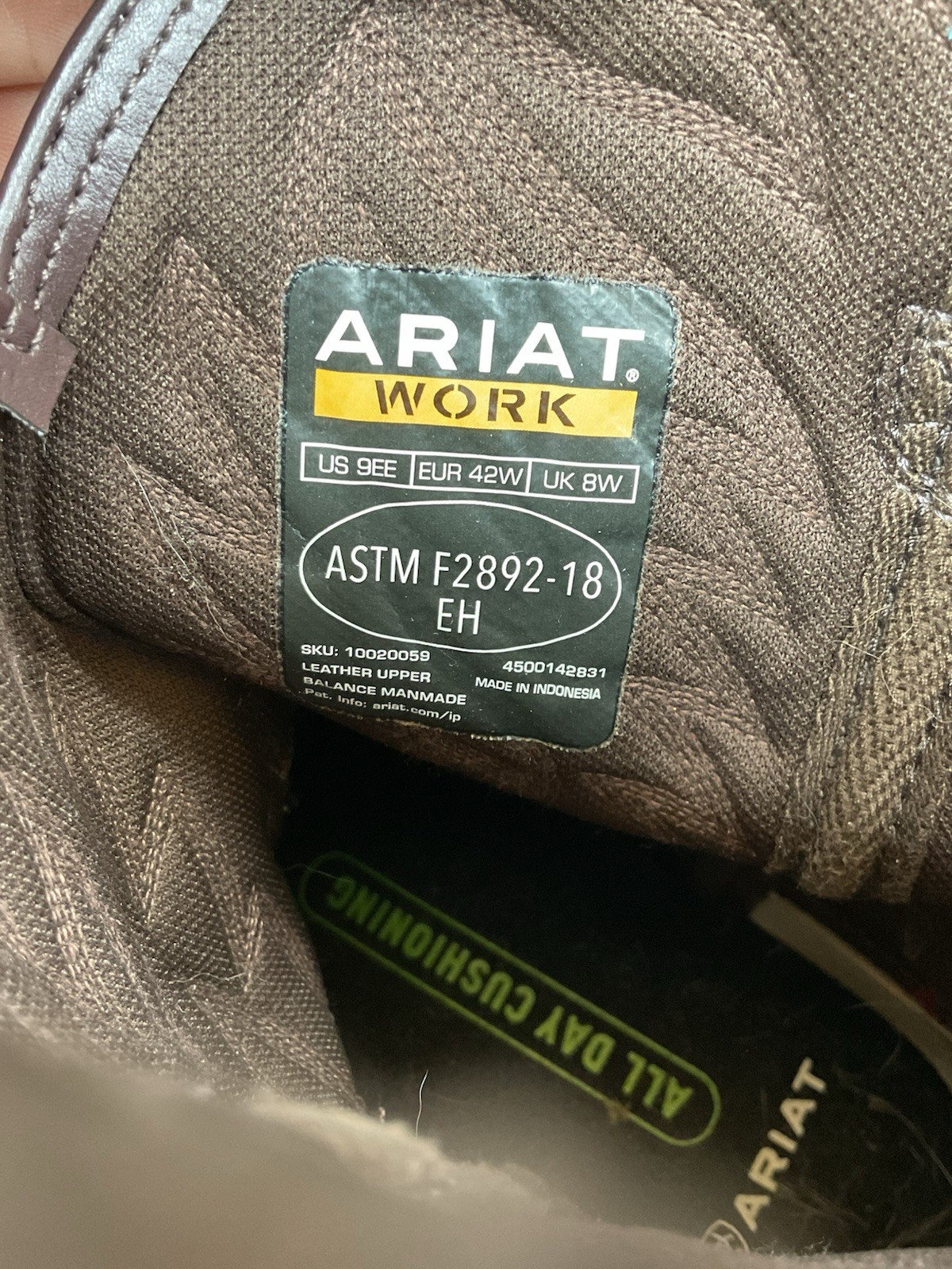 Ariat Groundbreaker Soft Toe Work Boot Brown Men'… - image 6