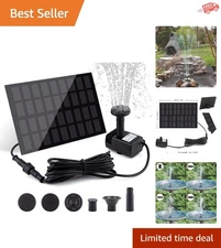 Versatile Solar Fountain Pump with 4 Different Water Styles for Outdoor Decor
