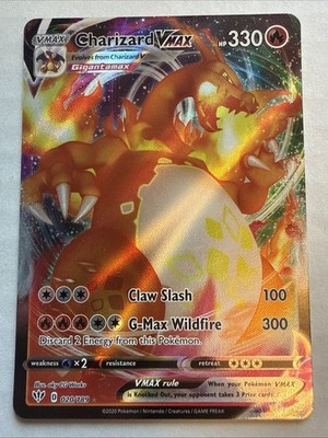 Charizard VMAX 020/189 Holo VMAX Rare Darkness Ablaze Pokemon English NM