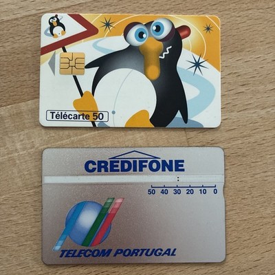 2x Telefonkarte TK Portugal Frankreich France Telecom Credifone