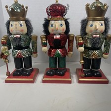 Christmas Wooden nutcracker 3 Piece. 14 Inches