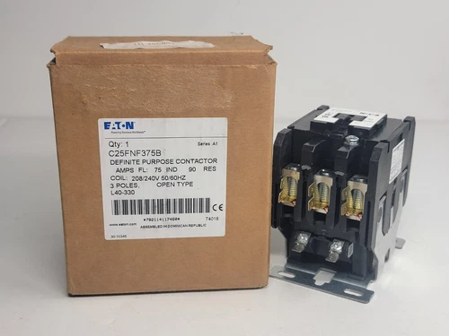 C25FNF375B Eaton / Cutler Hammer Contactor - 75 Amp  3 Pole  220-240V Coil