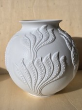 Vaso porcellana imperatore bianco Manfred Frey firmato e numerato 577