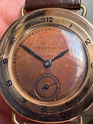 Rare ROLEX "Disco Volante", Ref. 2849/3028. 18K rose gold 33 mm. 1937.  SERVICED