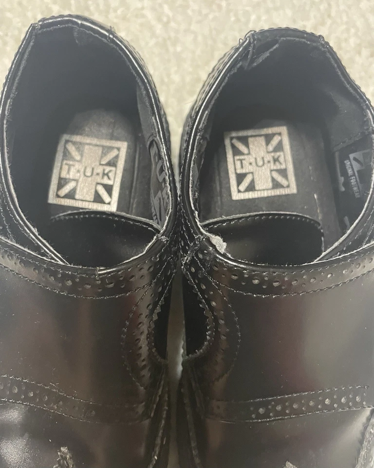 Zapatos de plataforma TUK para mujer 8 para hombre’s 6 negros Oxford hebilla gótica grunge ropa de calle Foto 2 de 4