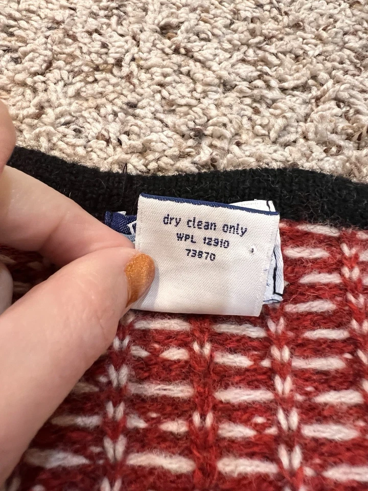 Cárdigan Venezia Jeans Para Mujer’s L Cremallera 100% Lana Shetland Fair Isle Nórdico Foto 3 de 4